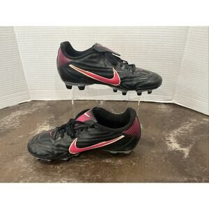 Nike Girls Size 7 Pink Black Softball Cleats 359636-061 US7 Pink Swoosh